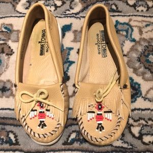 Tan Minnetonka Moccasins